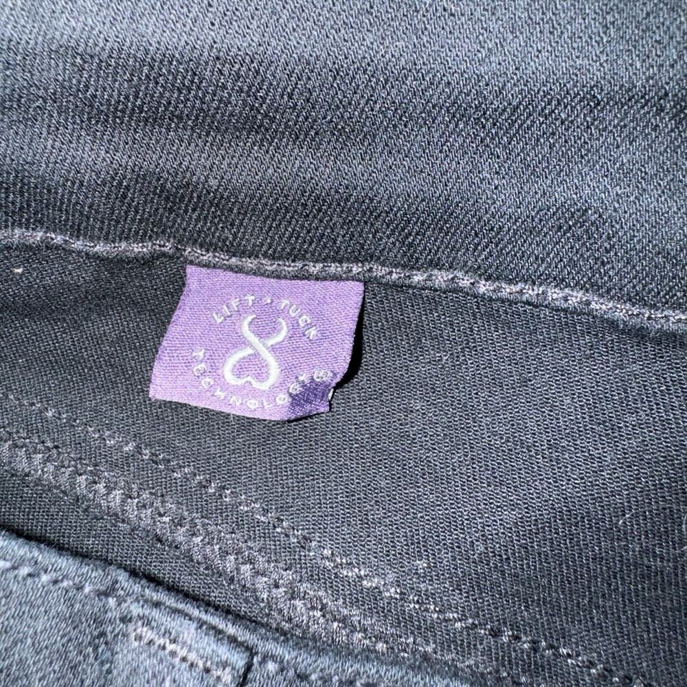 Not Your Daughters Jeans Lift Tuck Technology Rhinestone Ankle Black Size 8 - Picture 4 of 6